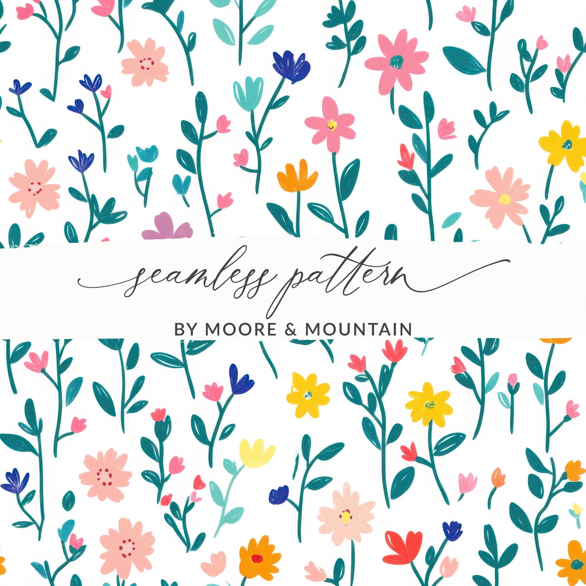 Beautiful Seamless Floral Pattern by Moore and Mountain