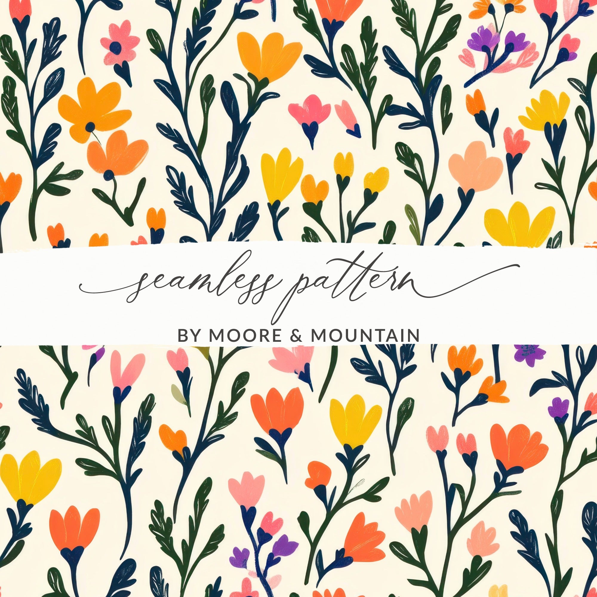 Floral Seamless Pattern by Moore & Mountain Design