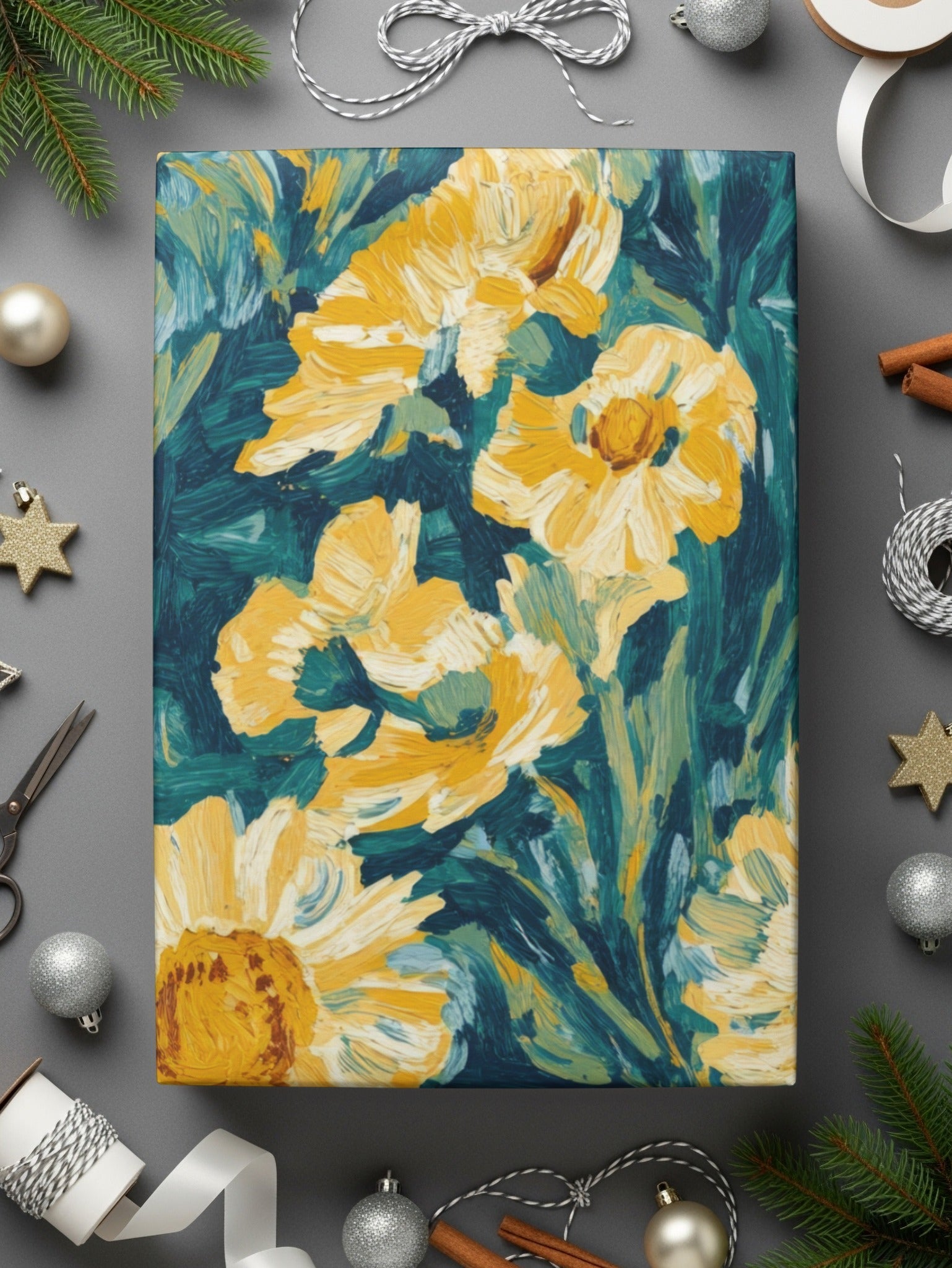 Sunflower Digital Paper, Floral Pattern, Seamless Background, Digital Download, Scrapbooking Paper, Fabric Design, Yellow Flowers - Moore and Mountain