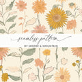 Sunflower Digital Paper, Seamless Floral Pattern, Boho Chic Design, Digital Background, Fabric Design, 12x12 JPEG, Printable Paper - Moore and Mountain