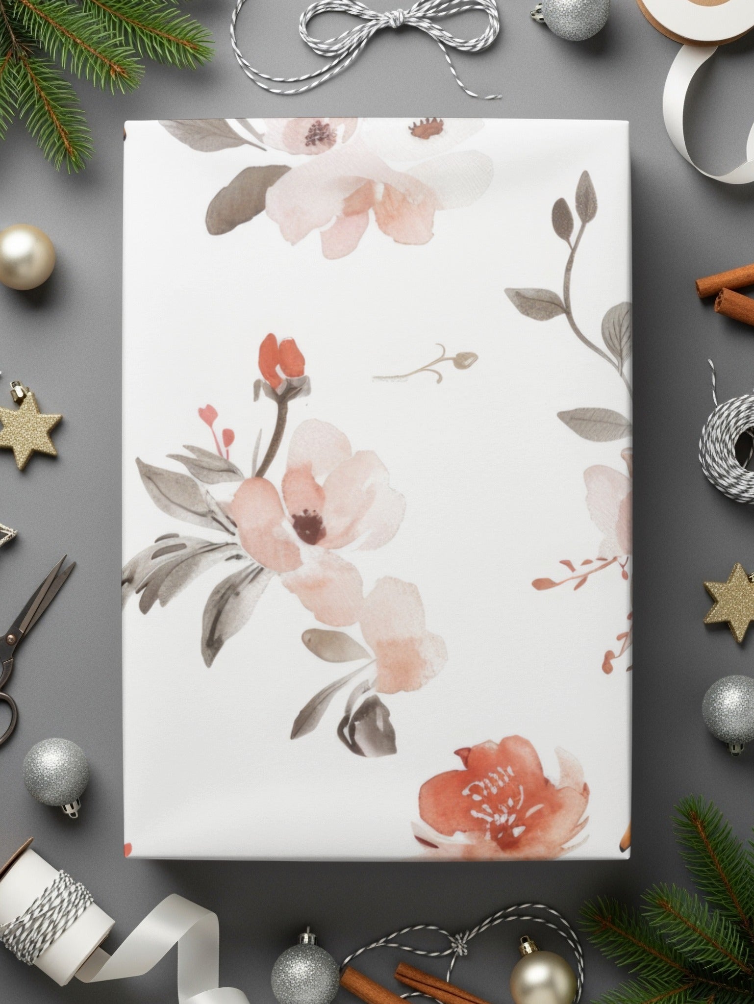 Swan Floral Seamless Pattern Digital Paper, Watercolor Swan Flower Pattern, Swan Digital Backgrounds, Pastel Floral, Digital - Moore and Mountain