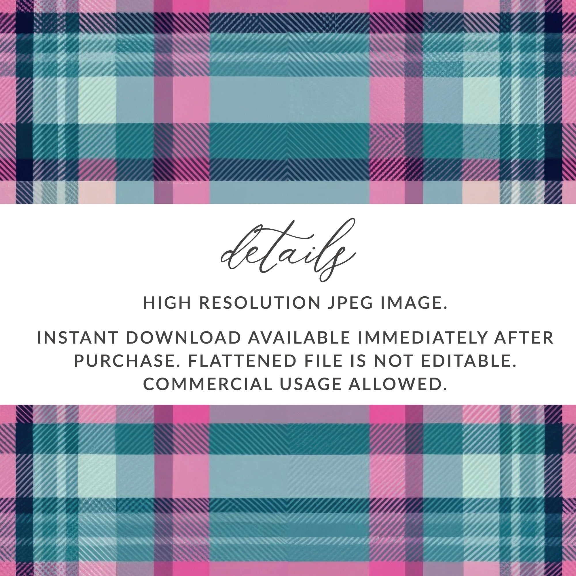 Teal Pink Plaid Digital Paper, Seamless Tartan Pattern, Commercial Use, Fabric Design, Scrapbook Paper, Digital Backgrounds - Moore and Mountain