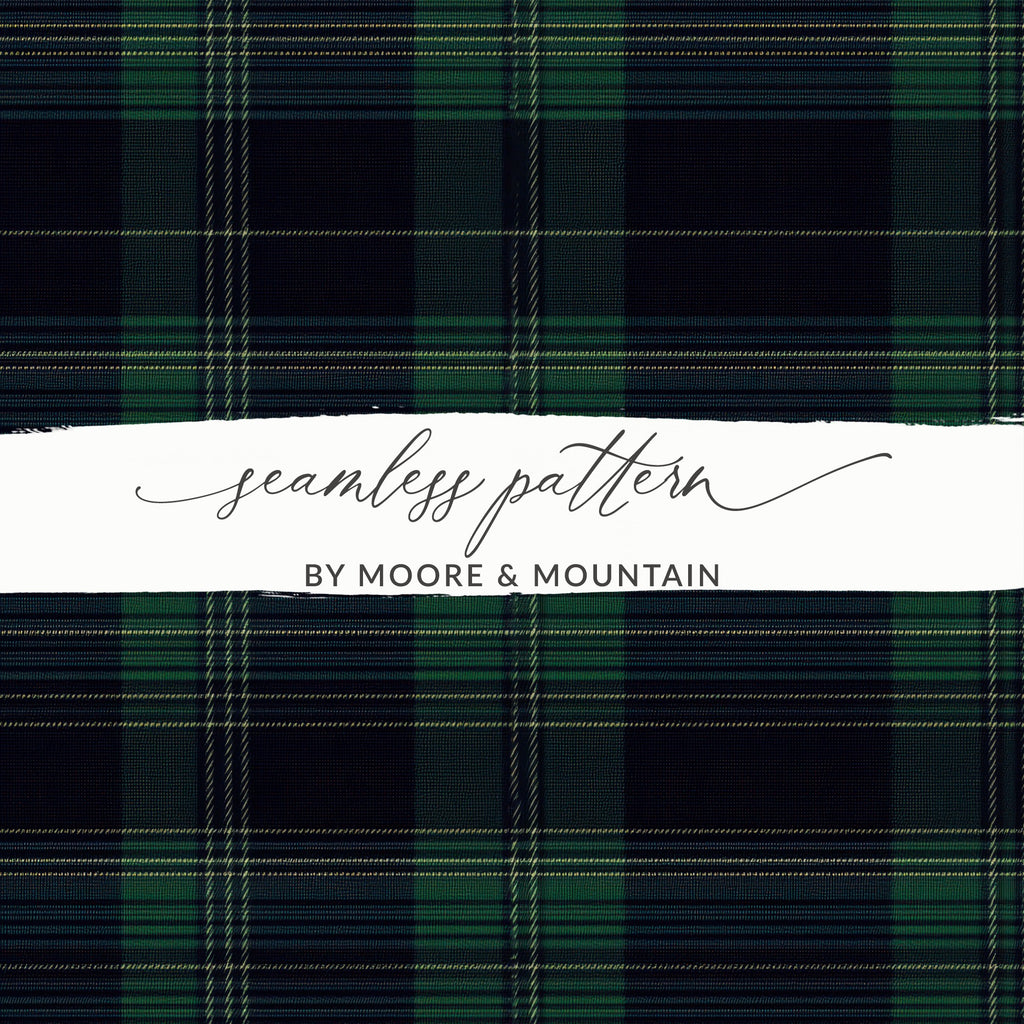 Timeless Black and Green Tartan Seamless - Moore and Mountain
