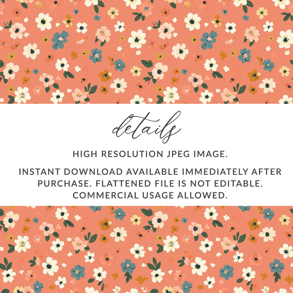 Tiny Ditsy Flower Backgrounds Seamless Pattern Digital - Moore and Mountain