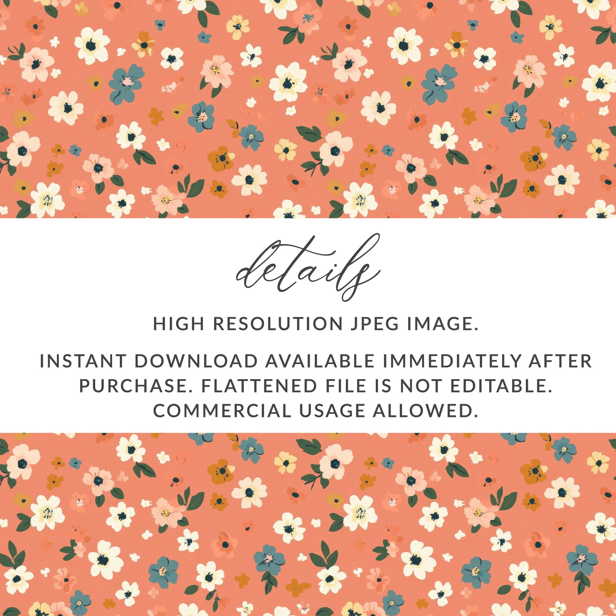 Tiny Ditsy Flower Backgrounds Seamless Pattern Digital - Moore and Mountain