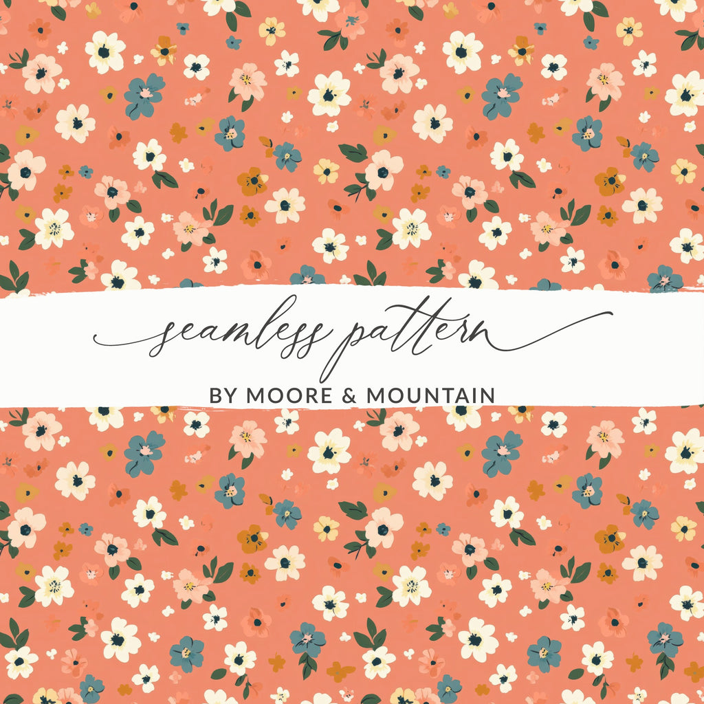Tiny Ditsy Flower Backgrounds Seamless Pattern Digital - Moore and Mountain