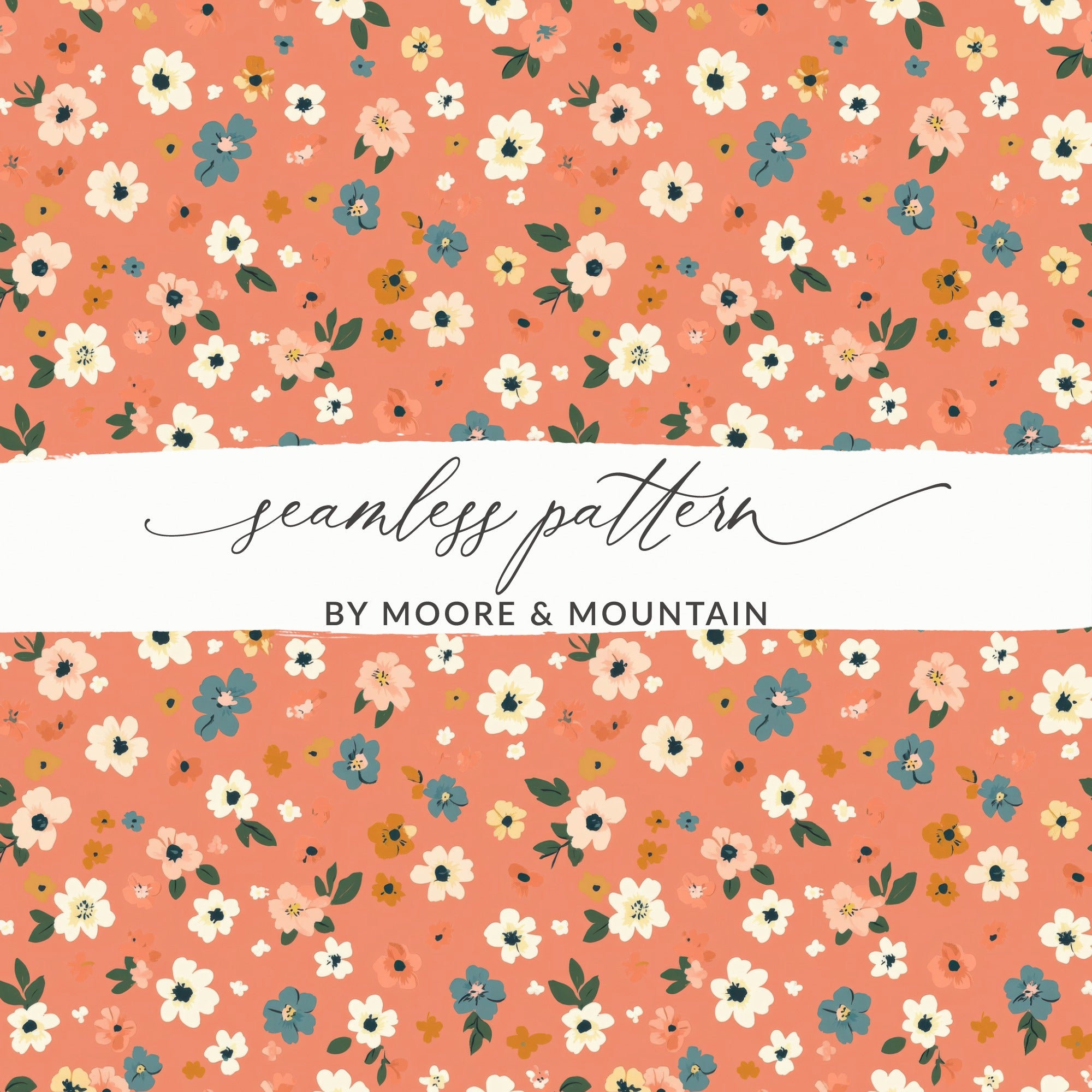Tiny Ditsy Flower Backgrounds Seamless Pattern Digital - Moore and Mountain