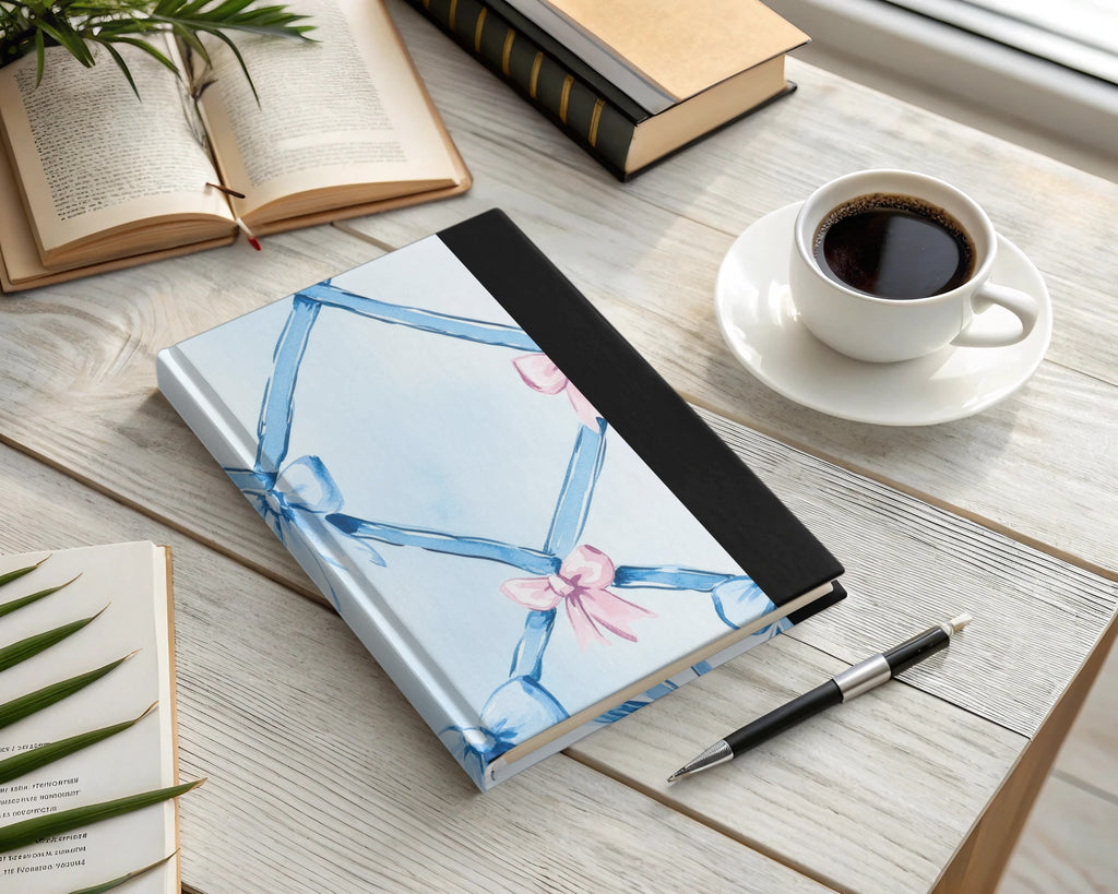 Trellis Ribbon Bow Pattern Seamless Grandmillenial Digital - Moore and Mountain