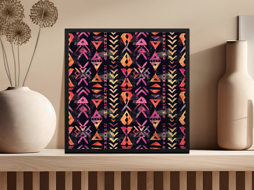 Tribal Pattern Digital, Seamless Background, Boho Chic Design, Ethnic Print, Repeat Pattern, Scrapbooking Paper, Digital Download - Moore and Mountain