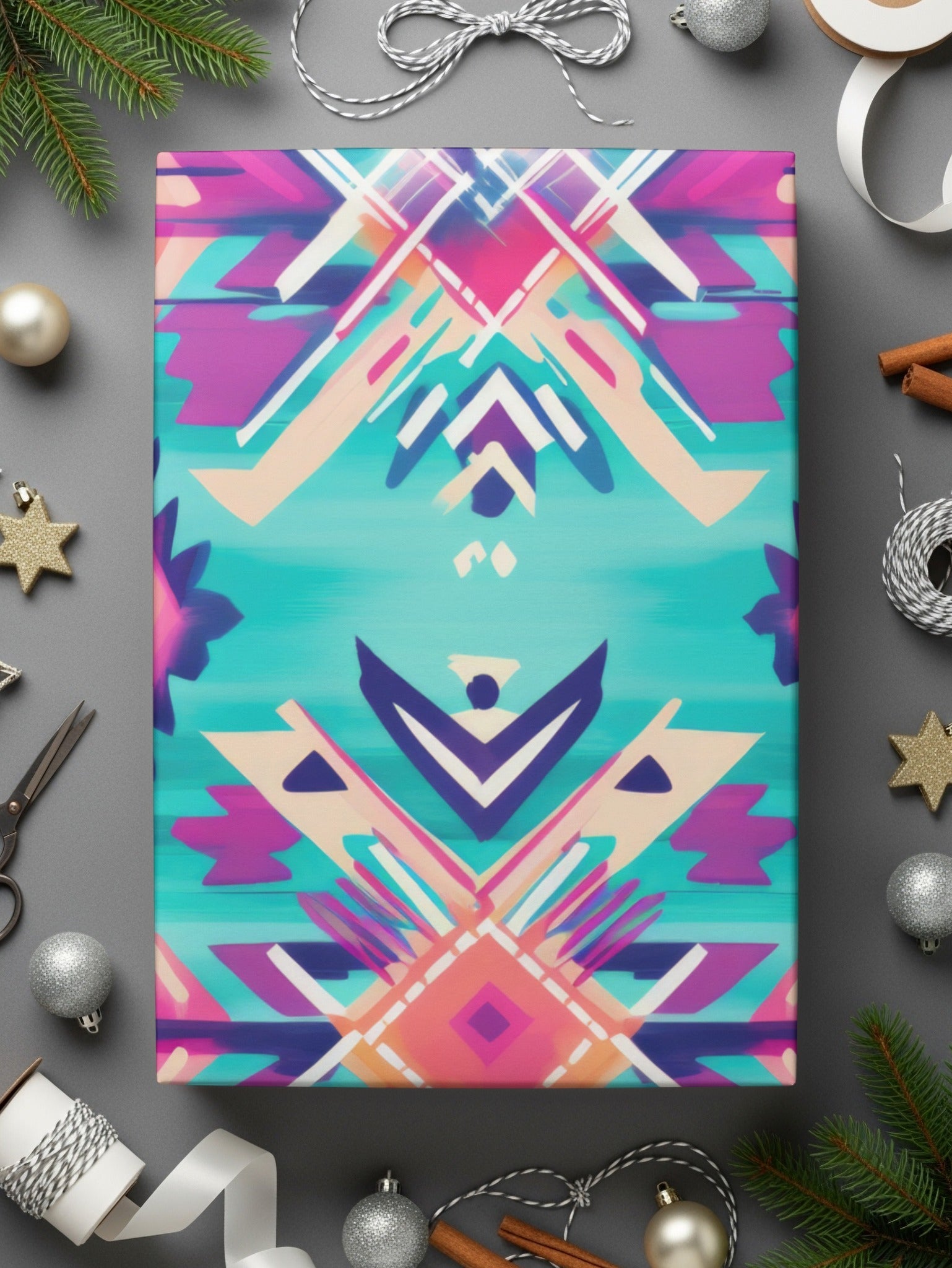Tribal Seamless Pattern Digital Paper, Boho Aztec JPEG Files, Colorful Ethnic Print Backgrounds, Scrapbook Paper, Fabric Design - Moore and Mountain