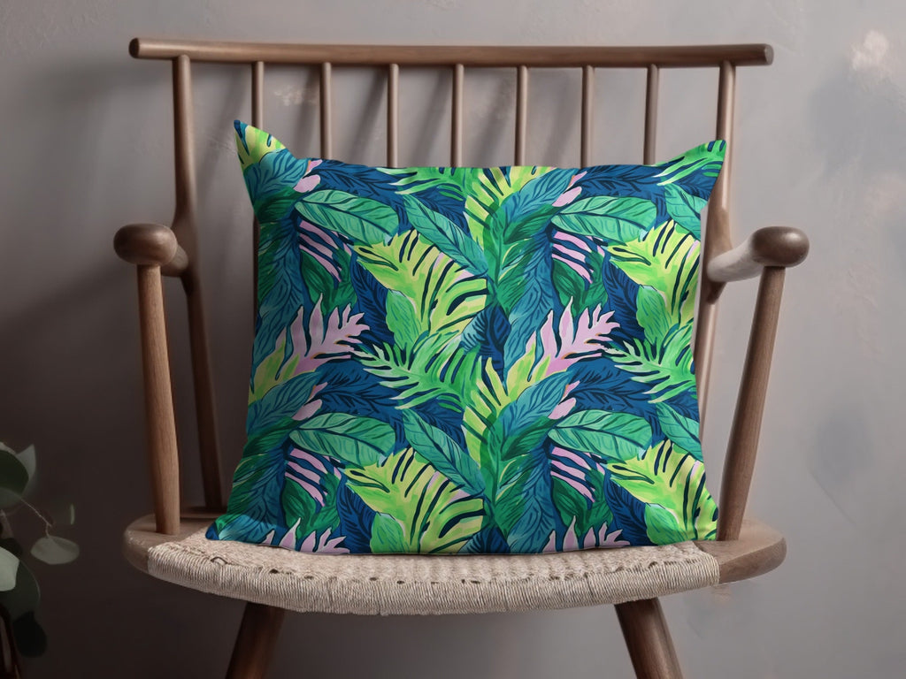 Tropical Leaves Pattern, Digital Seamless Design, Jungle Botanical Print, Greenery Image Download, Two Scale JPEG Files, 12x12 Inches - Moore and Mountain