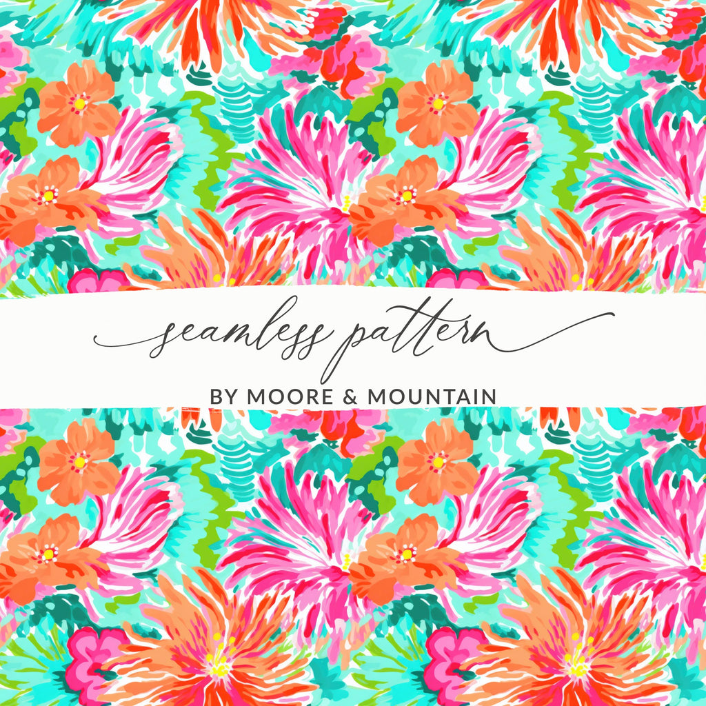 Vibrant Floral Print Seamless Pattern by Moore & Mountain