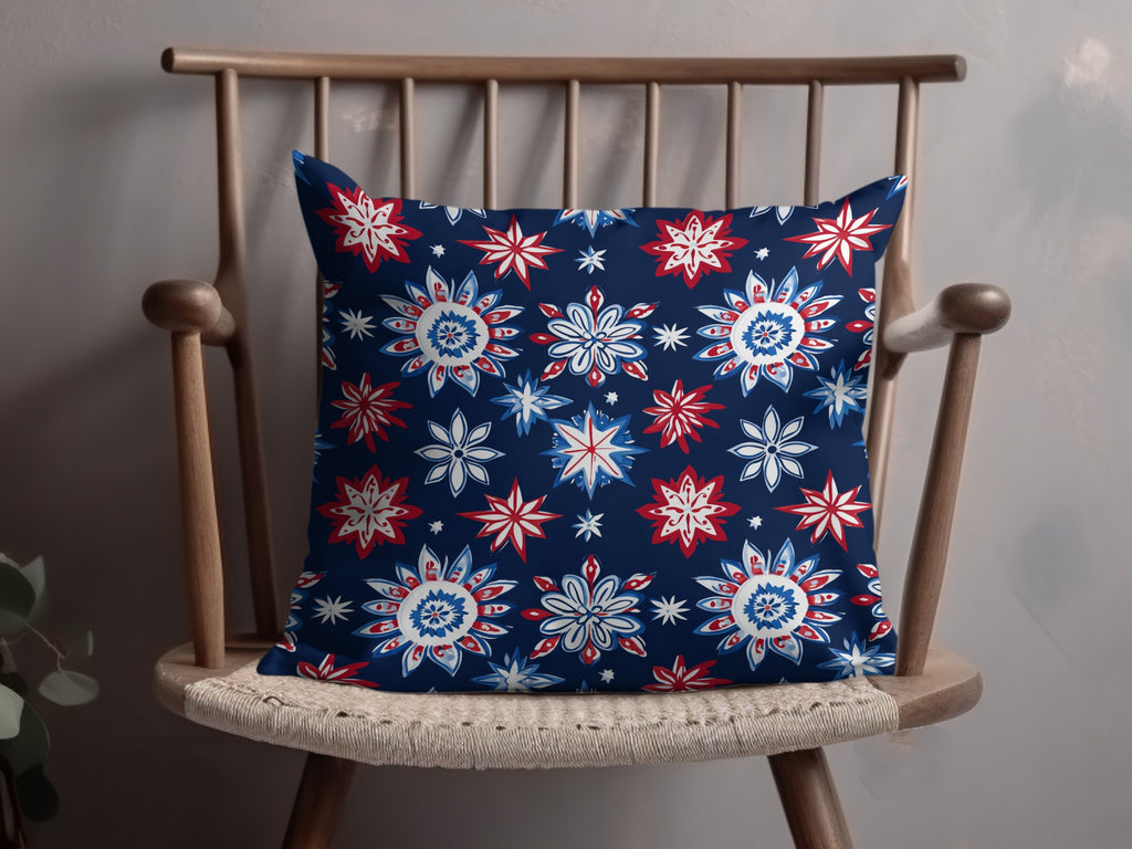 Patriotic Star Design Decorative Cushion Pillow