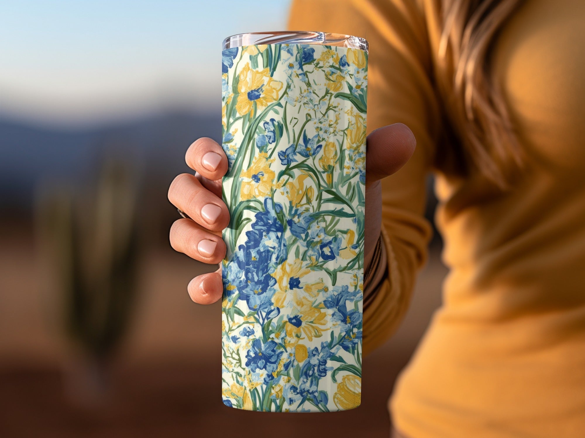 Van Gogh Seamless Pattern Blue Yellow Floral Seamless - Moore and Mountain