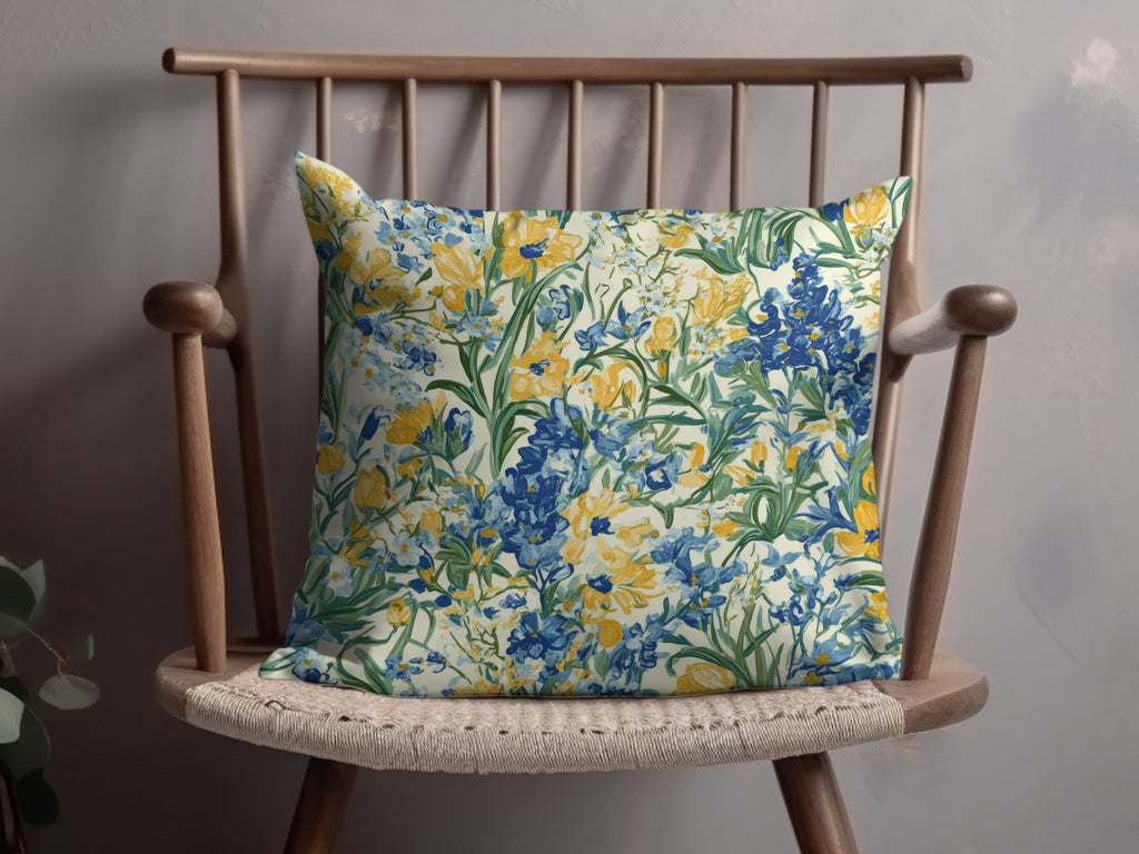 Van Gogh Seamless Pattern Blue Yellow Floral Seamless - Moore and Mountain