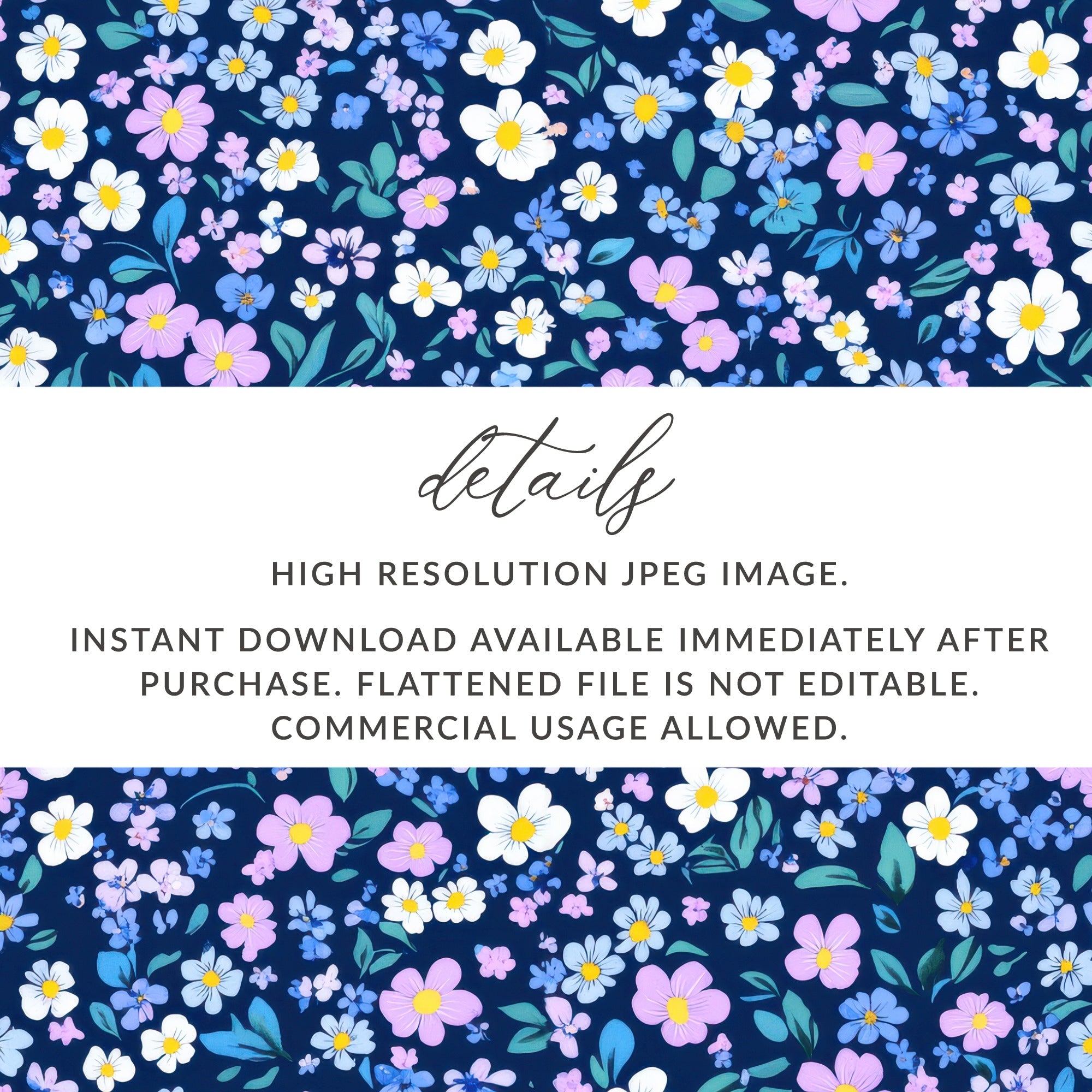 High Resolution Floral Pattern Instant Download Image