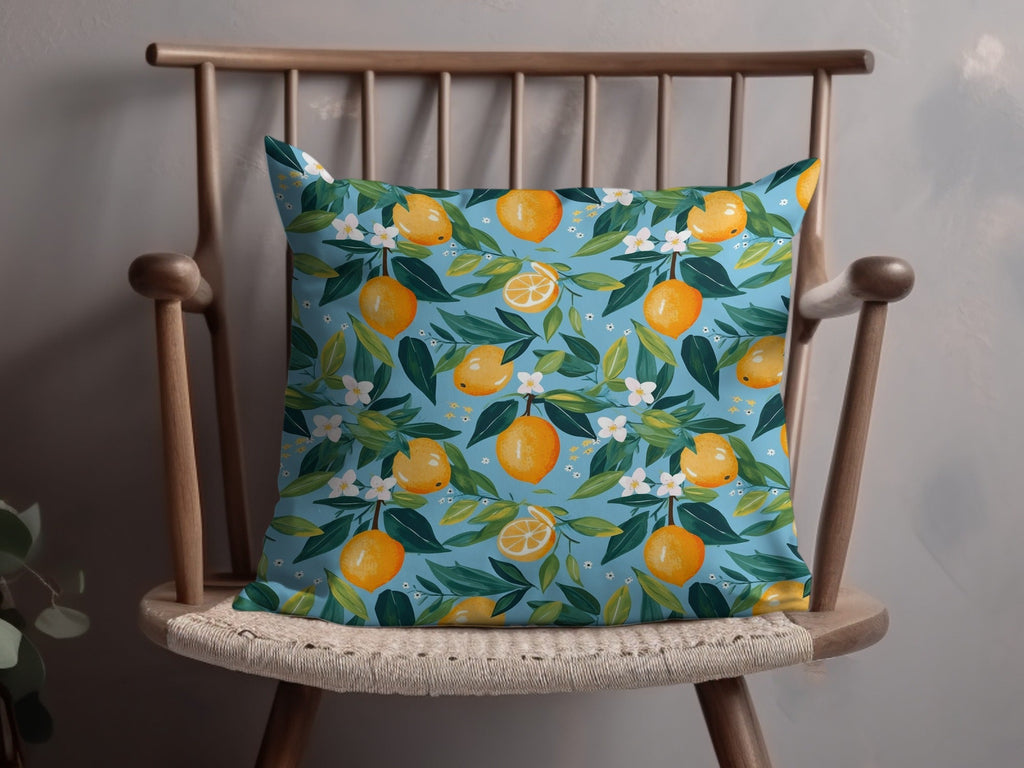 Vibrant Lemon Floral Seamless Pattern Artwork Digital - Moore and Mountain