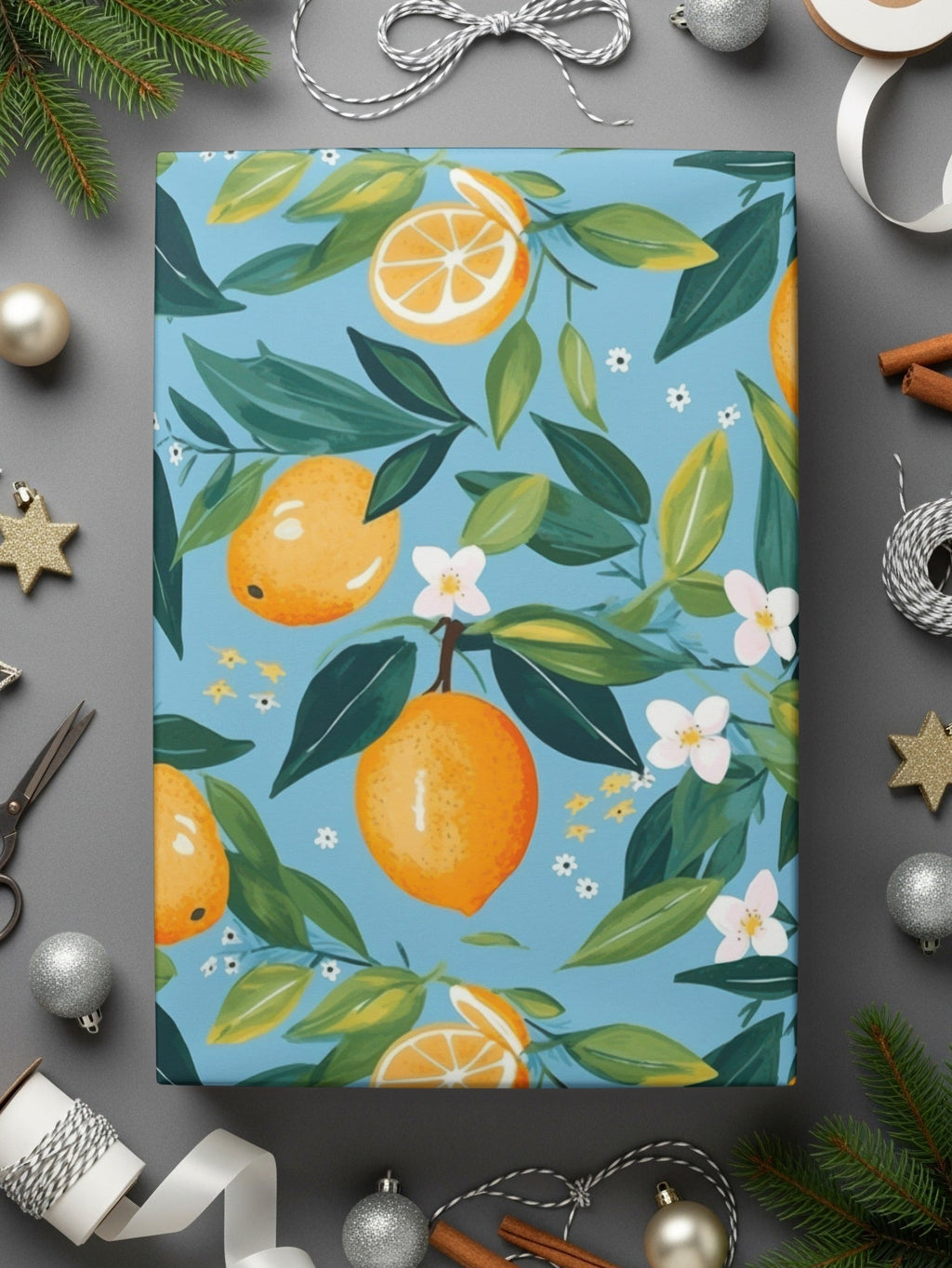 Vibrant Lemon Floral Seamless Pattern Artwork Digital - Moore and Mountain