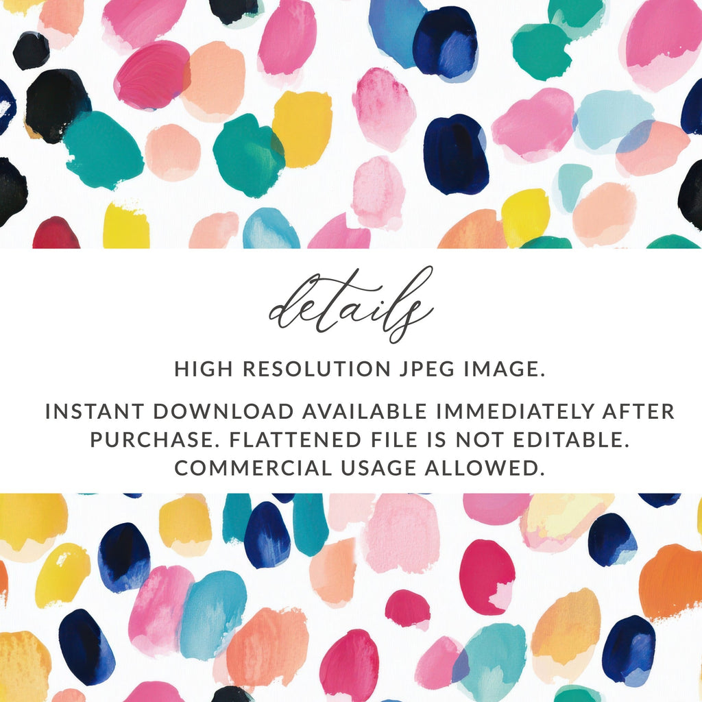 Vibrant Paint Spots On White Background Colorful Digital Abstract Dots Pattern - Moore and Mountain