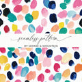 Vibrant Paint Spots On White Background Colorful Digital Abstract Dots Pattern - Moore and Mountain