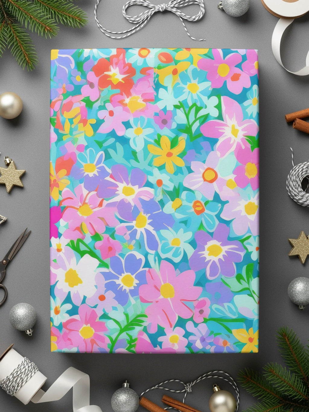 Ditsy Floral Seamless Flower Pattern, Floral Clipart, Botanical Print, Fabric Design, Colorful Flower DesignFloral Digital Paper, Seamless Flower Pattern, Bright Colorful Design, Scrapbook Paper Pack, Fabric Design, Digital Download, Commercial Use - Moore and Mountain