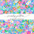 Ditsy Floral Seamless Flower Pattern, Floral Clipart, Botanical Print, Fabric Design, Colorful Flower DesignFloral Digital Paper, Seamless Flower Pattern, Bright Colorful Design, Scrapbook Paper Pack, Fabric Design, Digital Download, Commercial Use - Moore and Mountain