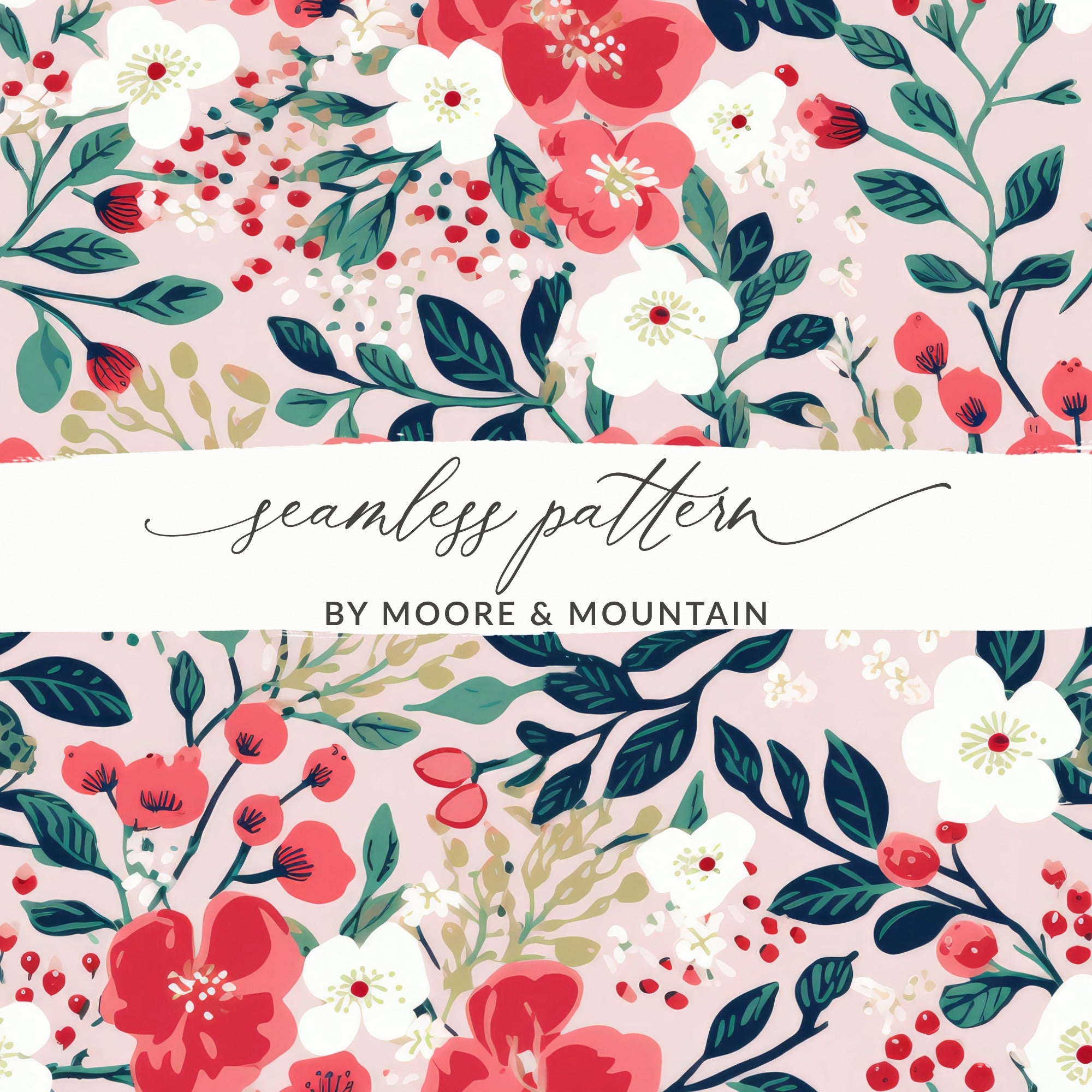 Floral Seamless Pattern Design by Moore & Mountain