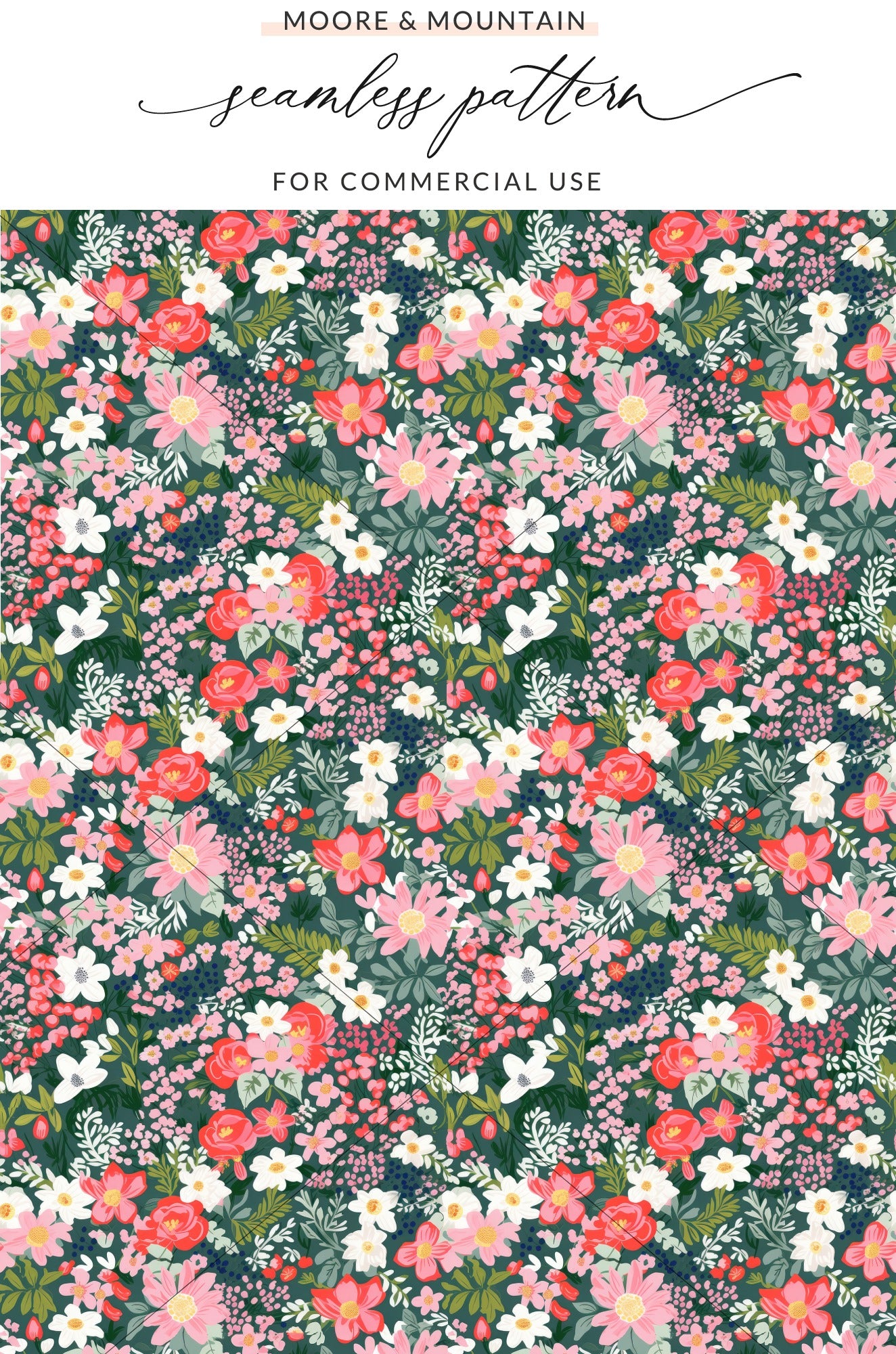Seamless Floral Pattern for Commercial Use on Shopify