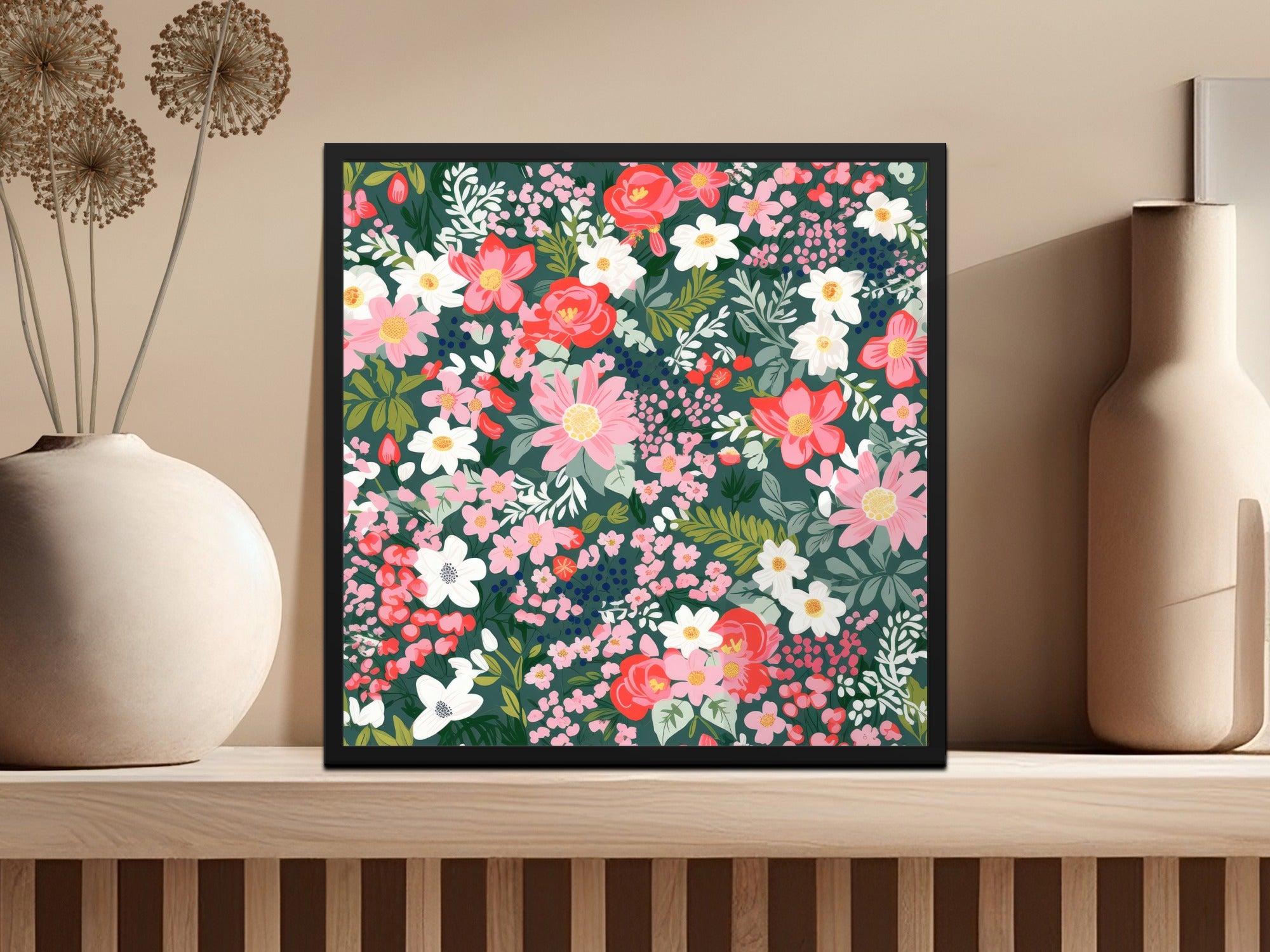 Beautiful Floral Pattern Art Print Wall Decor