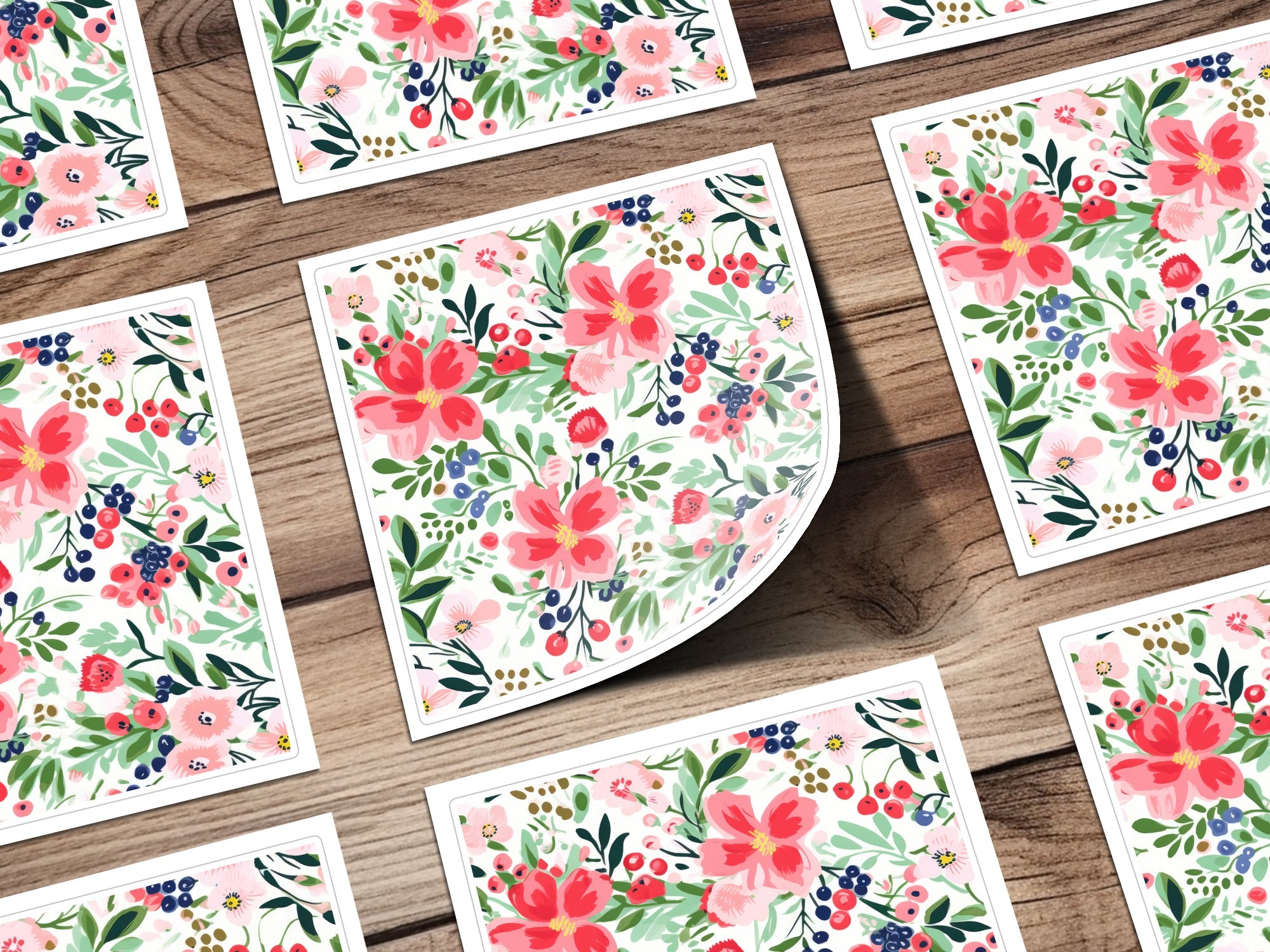 Bright Floral Cardstock Full Bloom Design Sheets