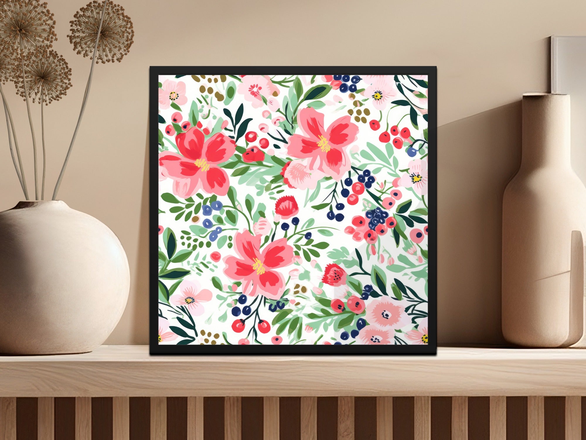 Vibrant Floral Art Print for Home or Office Decor