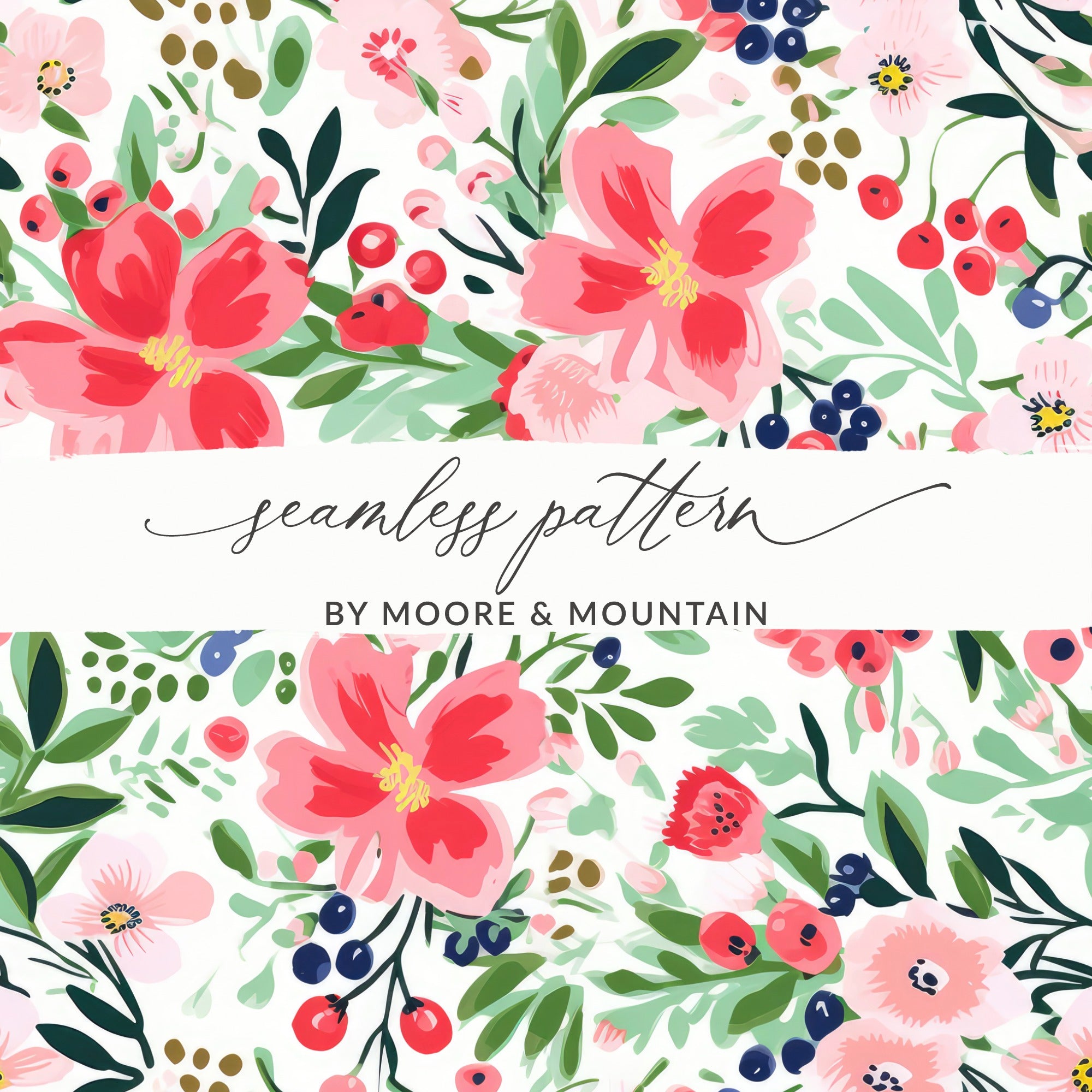 Floral Seamless Pattern Design by Moore & Mountain