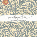 Victorian Vines and Flowers Seamless William Morris Vines Background Blue and Red Digital - Moore and Mountain