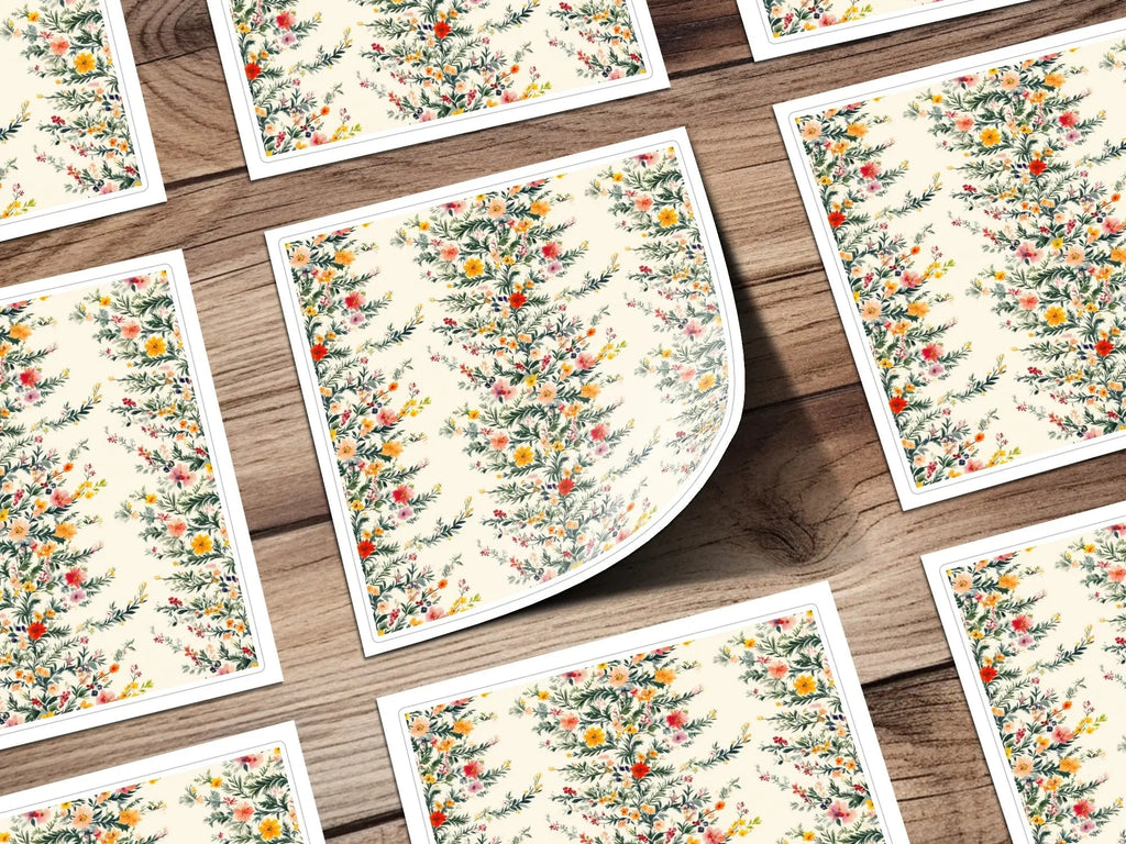 Vintage Christmas Branches Seamless Pattern Christmas Toile Seamless Pattern - Moore and Mountain