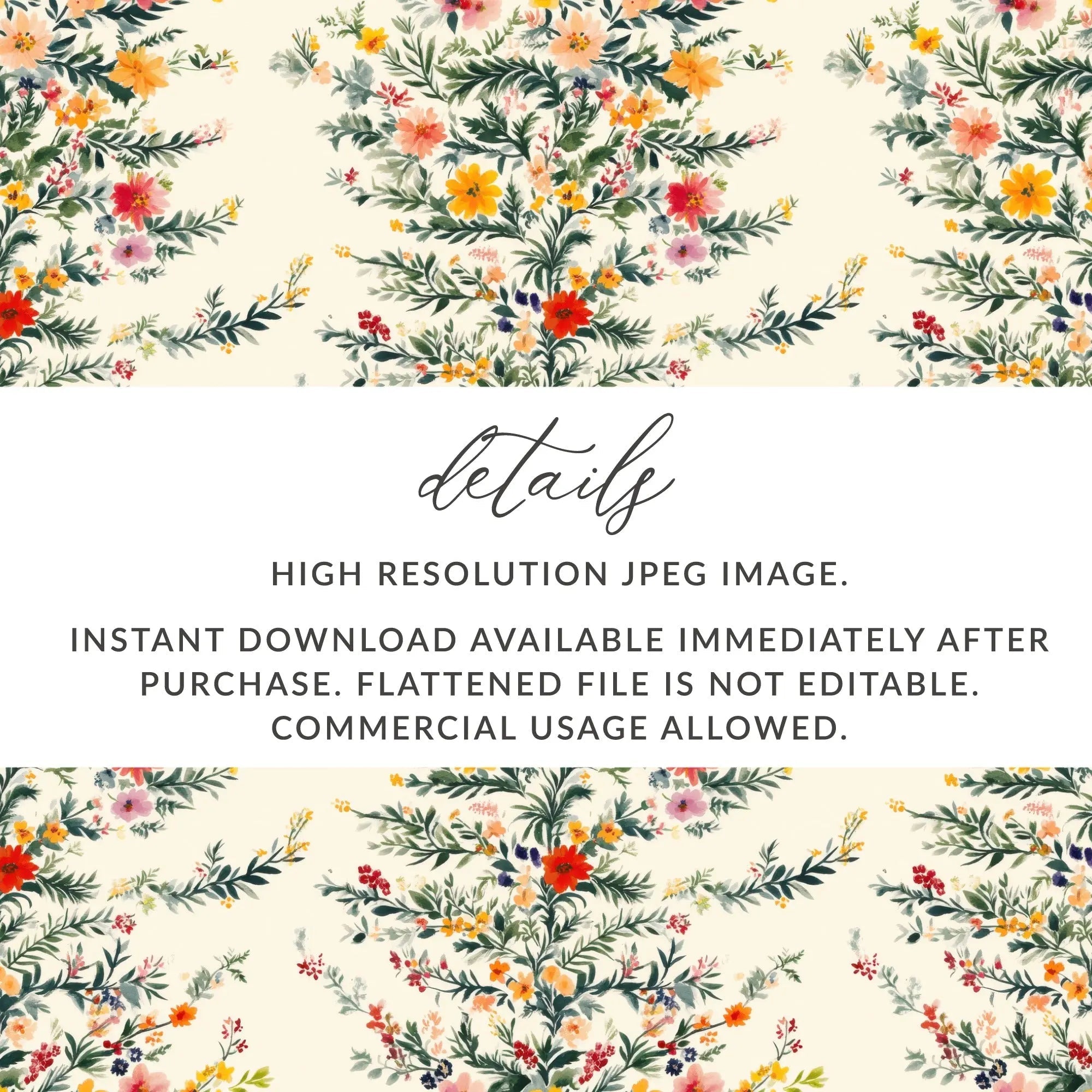 Vintage Christmas Branches Seamless Pattern Christmas Toile Seamless Pattern - Moore and Mountain