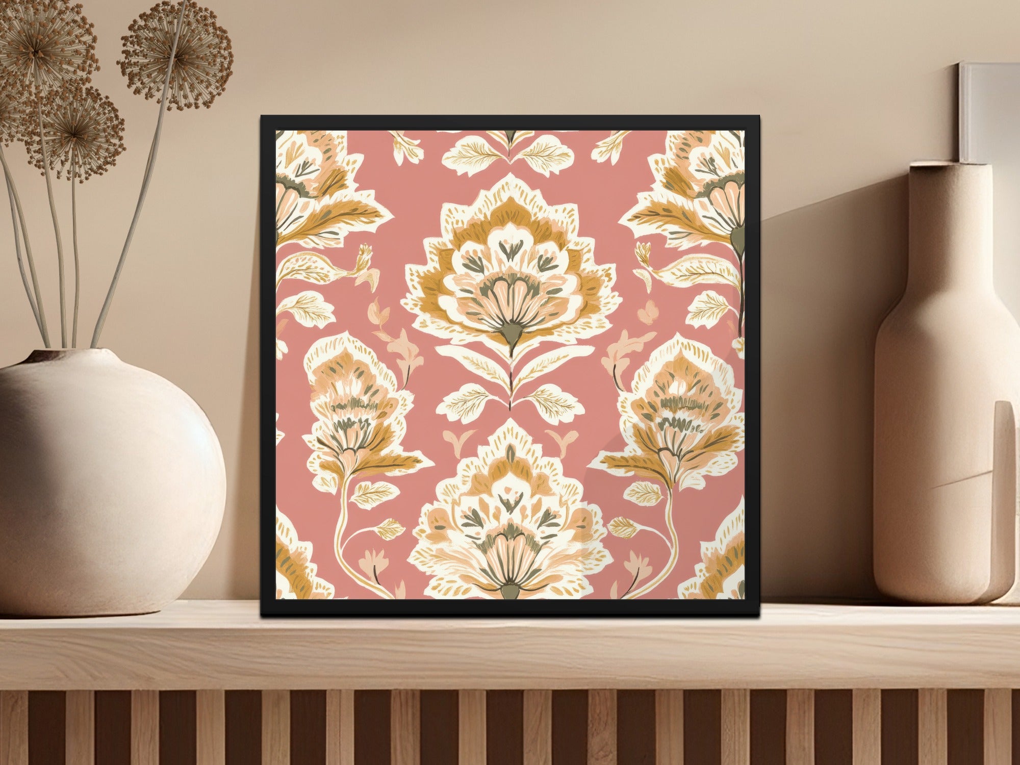 Vintage Inspired Kalamkari Seamless Indian Pattern Design - Moore and Mountain