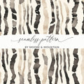 Watercolor Animal Print Digital Download, Neutral Zebra Stripes, Seamless Pattern, Repeating Background, Animal Print Wallpaper (138 - Moore and Mountain