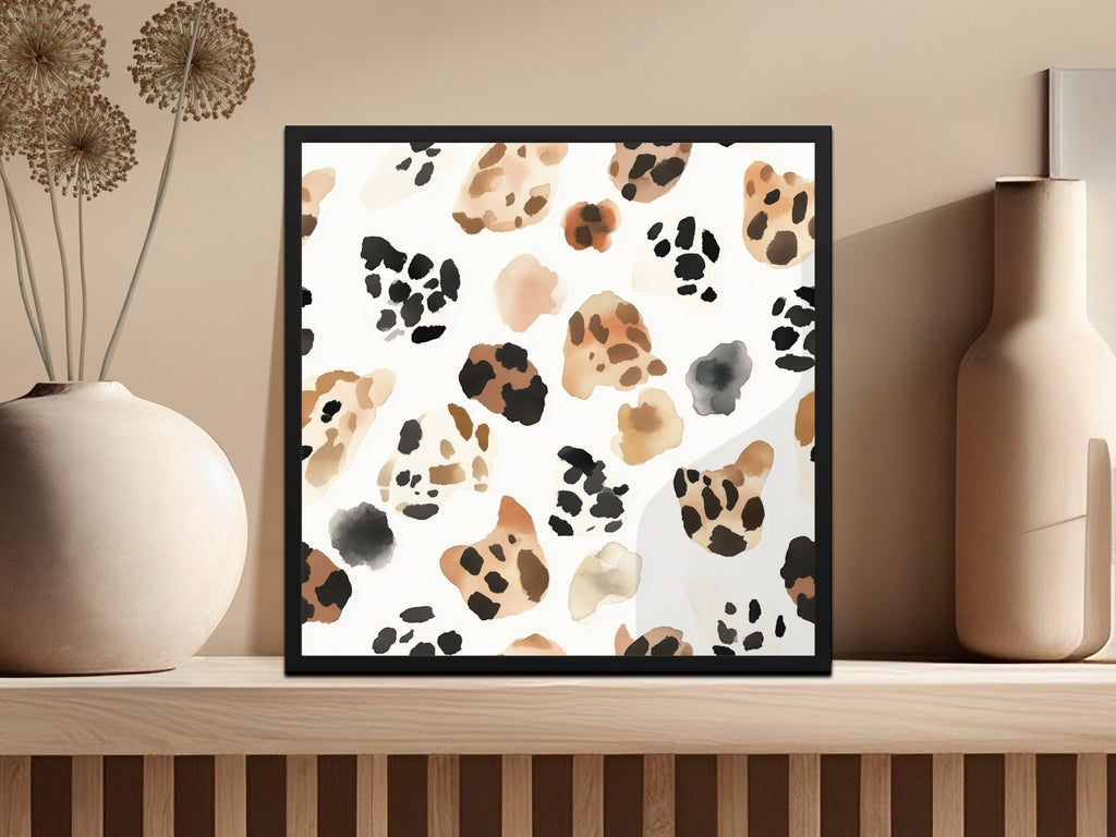 Watercolor Animal Print Digital Paper, Seamless Leopard Pattern, Spotted Background, Fabric Design JPEG - Moore and Mountain