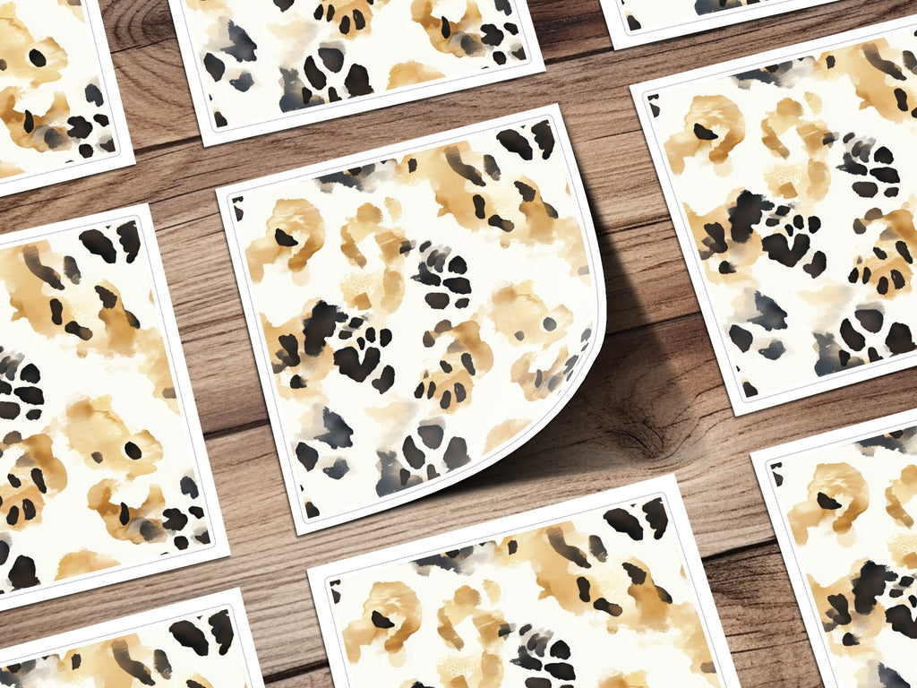 Watercolor Animal Print, Leopard Spots Digital Paper, Seamless Animal Pattern, Cheetah Print Texture, Animal Skin Download, JPEG Files - Moore and Mountain