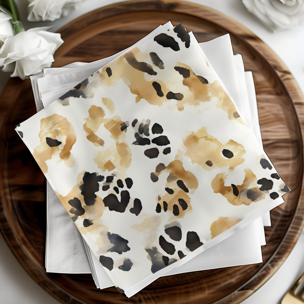 Watercolor Animal Print, Leopard Spots Digital Paper, Seamless Animal Pattern, Cheetah Print Texture, Animal Skin Download, JPEG Files - Moore and Mountain