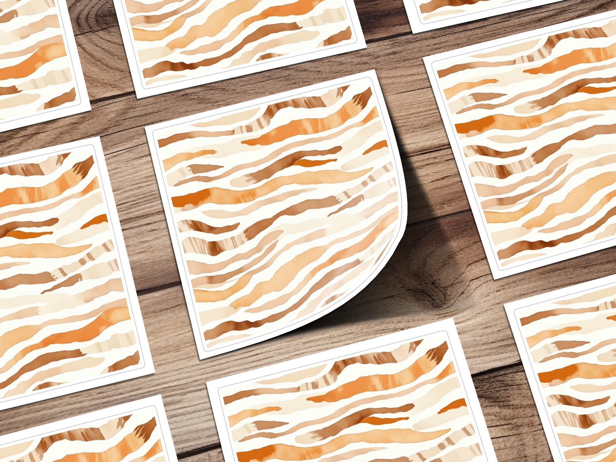 Watercolor Animal Print, Tiger Stripes Digital Paper, Seamless Pattern, Animal Skin Texture, Printable Fabric Design, Neutral Animal Pattern - Moore and Mountain