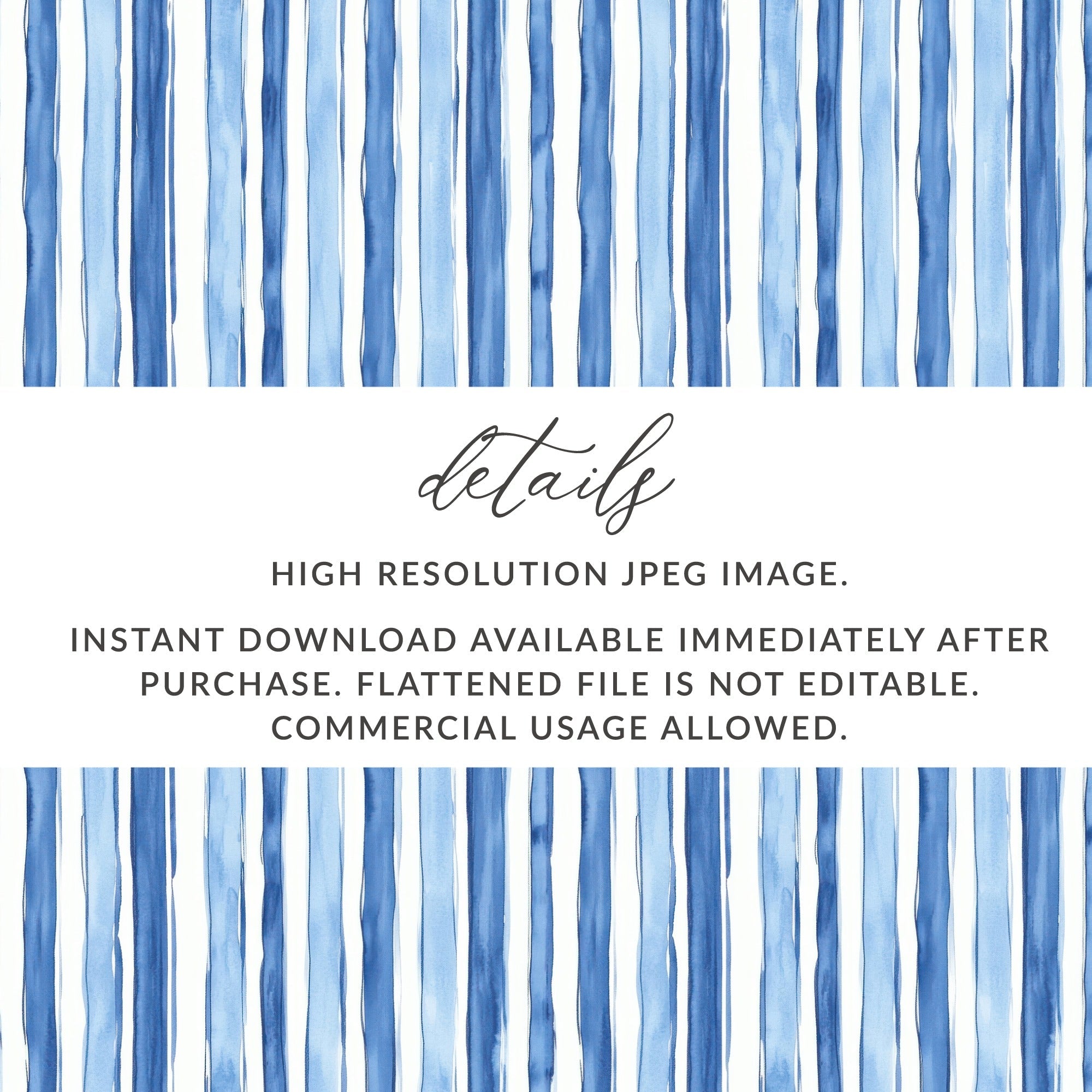 Watercolor Blue Stripes Texture Pattern Seamless Surface Digital - Moore and Mountain
