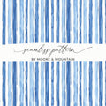 Watercolor Blue Stripes Texture Pattern Seamless Surface Digital - Moore and Mountain