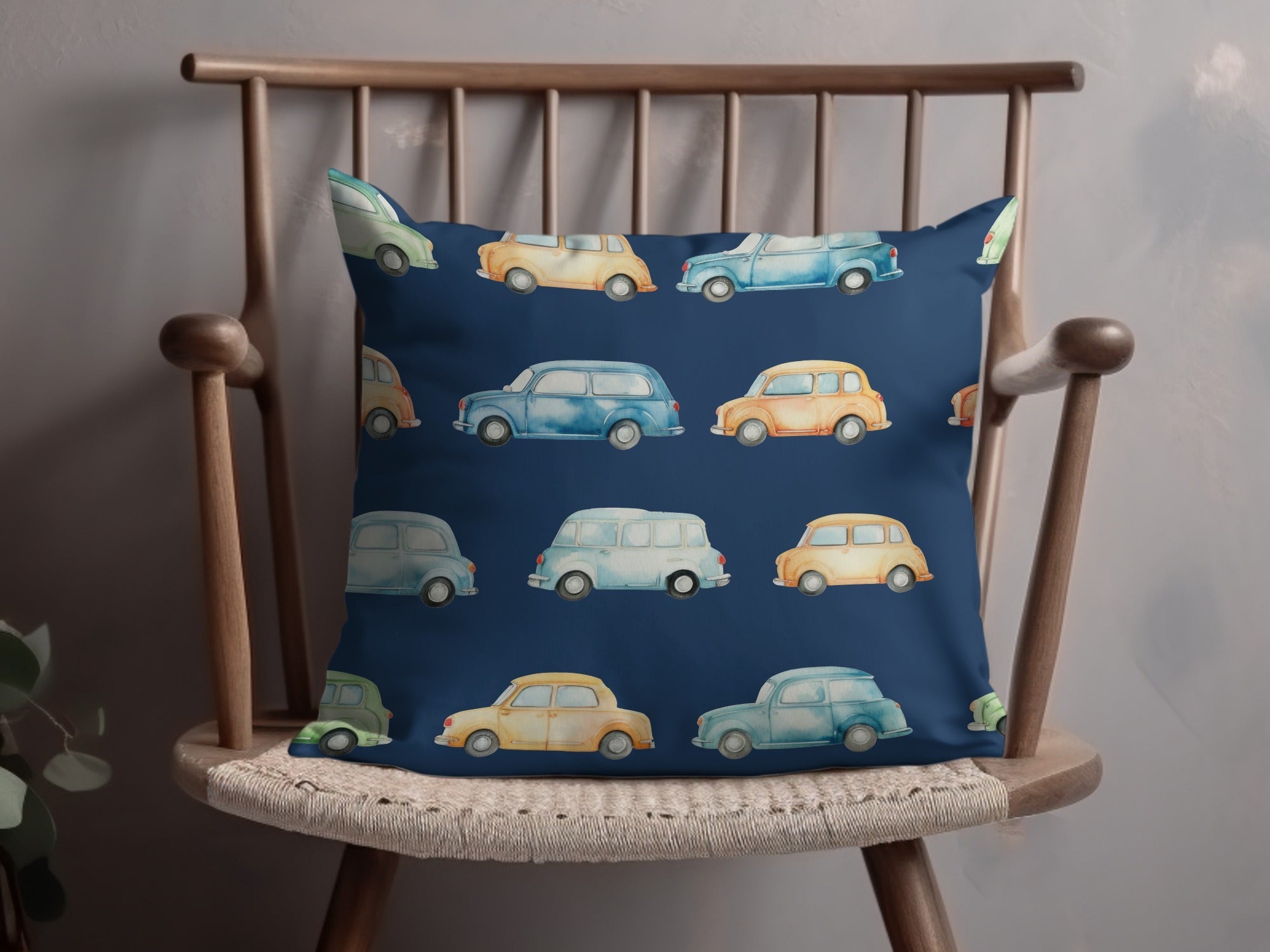 Watercolor Car Seamless Pattern Digital, Vintage Car Background, Kids Room Decor, Scrapbooking Paper, Vehicle Repeat Pattern Design - Moore and Mountain