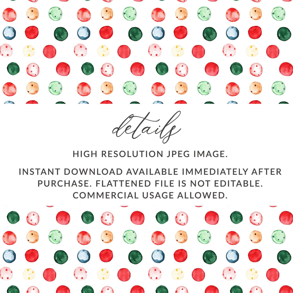 Watercolor Circles in Red Green Beige and Blue Digital - Moore and Mountain