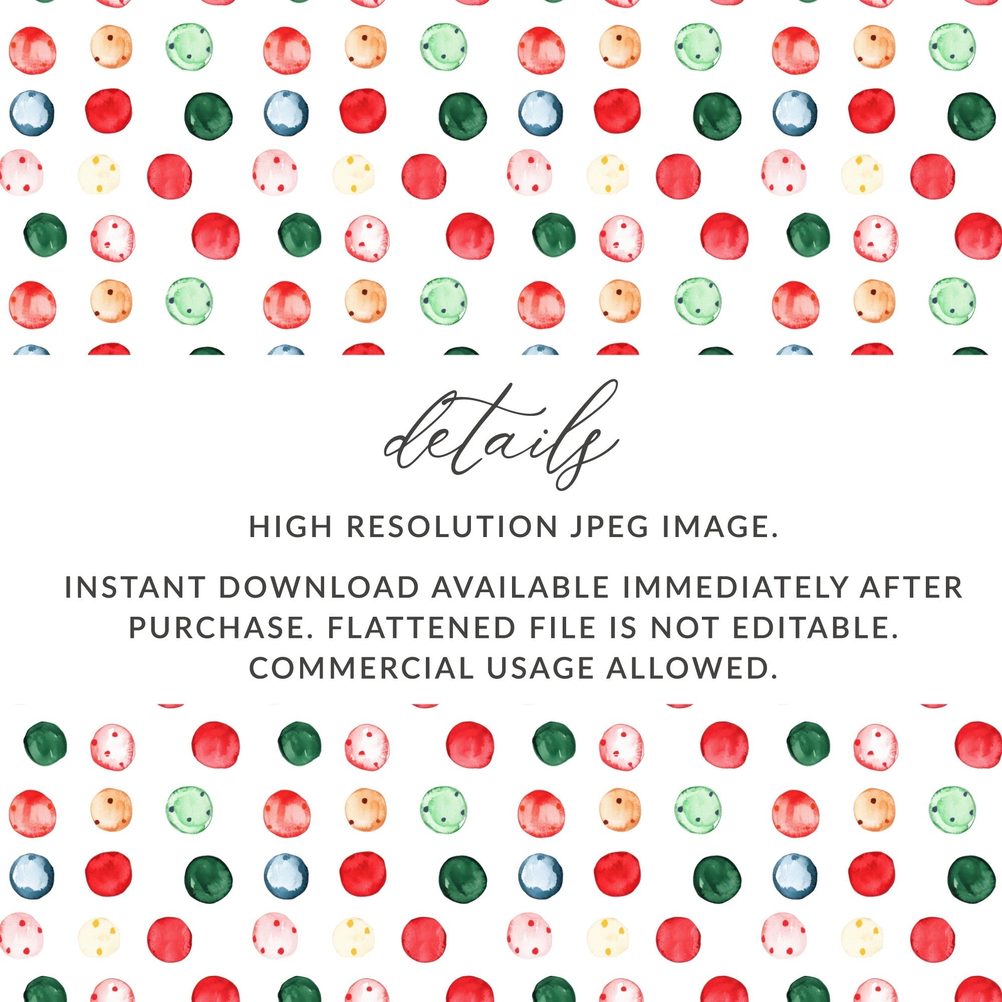 Watercolor Circles in Red Green Beige and Blue Digital - Moore and Mountain