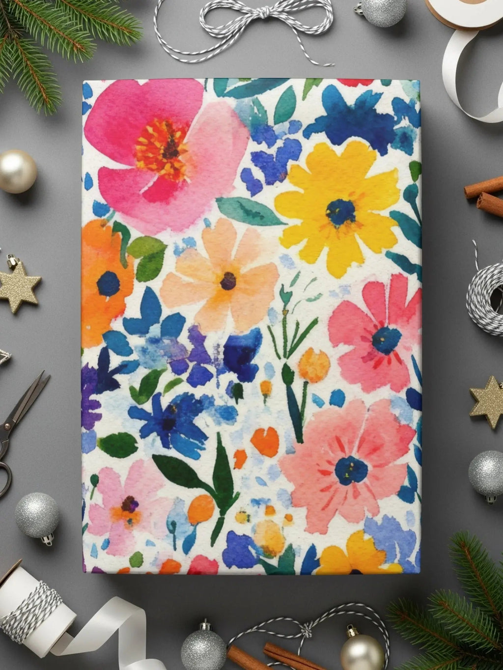 Watercolor Ditsy Floral Seamless Pattern, Digital Paper, Flower Garden Design, Printable Texture, Colorful Blossoms, Fabric Print, Background - Moore and Mountain
