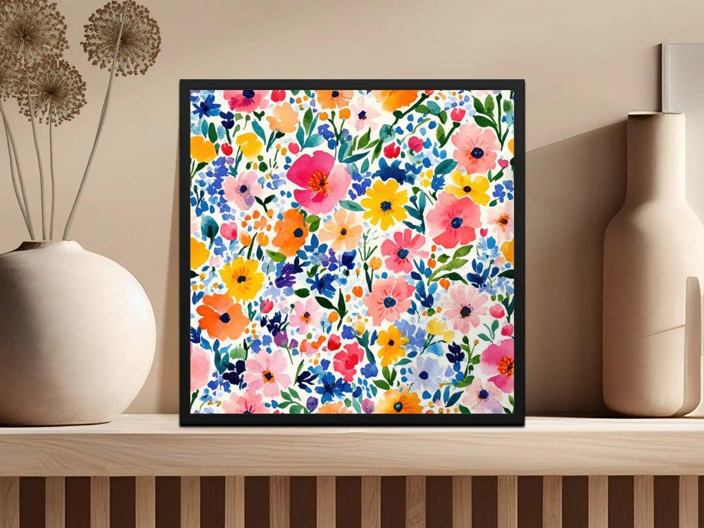 Watercolor Ditsy Floral Seamless Pattern, Digital Paper, Flower Garden Design, Printable Texture, Colorful Blossoms, Fabric Print, Background - Moore and Mountain