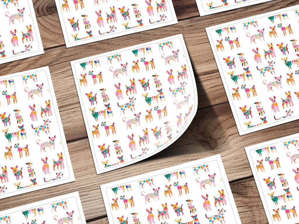 Watercolor Dogs Seamless Pattern Playful Puppy Design Digital - Moore and Mountain