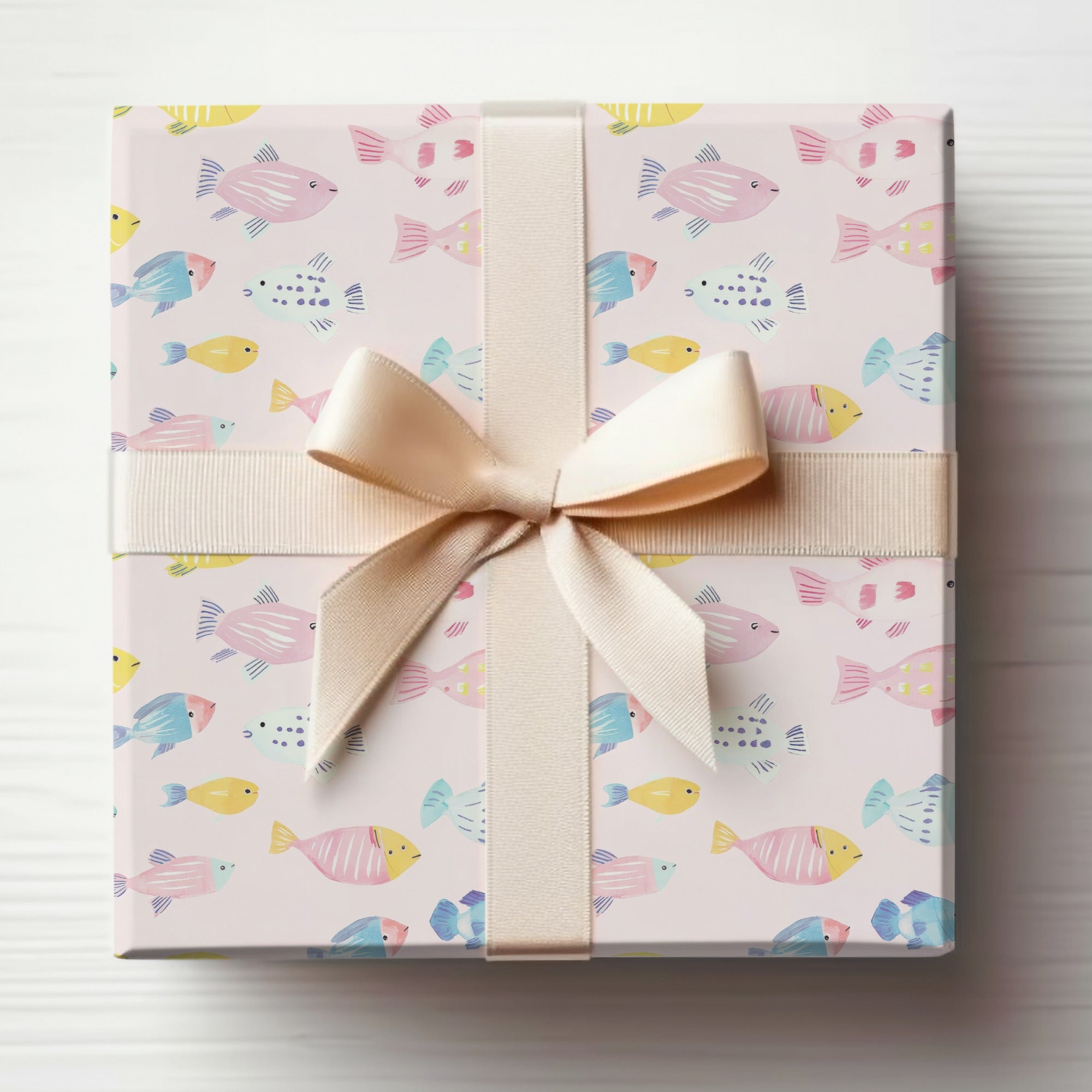 Colorful Fish Pattern Gift Wrapping Paper for Any Occasion